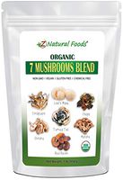 Organic 7 Mushroom Supplement For Immune Support - Lion’s Mane + Cordyceps + Chaga + Red Reishi + Shiitake + Maitake + Turkey Tail - Superfood Powder Blend for Coffee & Tea, Non GMO, Gluten Free, 1 lb
