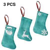 Christmas Stockings Gift Bag Turquoise Color Designer for Funny Xmas Party