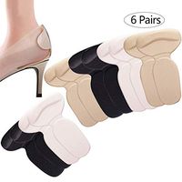 6 Pairss Heel Grips Silicone Shoe Pads for Women Loose Shoes and High Heels Shoe Too Big, Anti-Slip Heel Inserts Liners Blister Prevention and Protectors Foot Insoles for Women