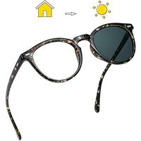 Invisible Bifocal Reading Glasses, Photochromic Gray Sunglasses, +0.50/+2.50 Magnification for Women