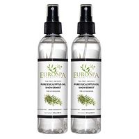EuroSpa Aromatics Pure Eucalyptus Oil ShowerMist and Steam Room Spray, All-Natural Premium Aromatherapy Essential Oils - Tea Tree Infused, 8oz, 2 Pack