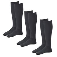 Ames Walker AW Style 632 Diabetic 8 15 mmHg Knee High Socks (3 Pack) LG Black