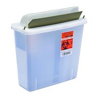 Sharps Container 5 Quart Mailbox Style Lid 5 Quart/Clear/Case of 20