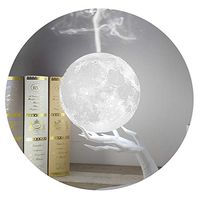 880ML Ultrasonic Moon Air Humidifier Aroma Essential Oil Diffuser USB Mist Maker Humidificador with LED Night Lamp,Branch stand,No Battery