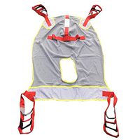 Patient Lift Sling Full Body Mesh Transfer Belt with Commode Cutout for Elderly, Handicapped, Disabled