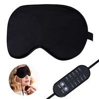 Heated Eye Mask for Puffy Eyes, Silk Electric Warming Eye Compress Mask Cover for Relief of Irritated Eyes Dry Eyes