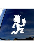 Hatchet Man - Vinyl - 4" tall (color: WHITE) decal laptop tablet skateboard car windows stickers
