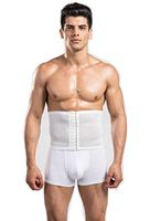 SIKAIWU Men Waist Support,Adjustable Breathable Trimmer Belt,Tummy Fat Burning Slimming Belt,Body Shaper Large White