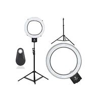 Diva Ring Light Nebula with 6' Stand and Bluetooth Shutter/Clicker for Smartphones and Tablets (Black Clicker)