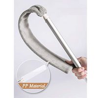 Dust Cleaner, Retractable Gap Dust Cleaning Artifact, Good Grips Microfiber Cleaning Brush, Removable and Washable Telescopic Dust Collector for Home Bedroom Kitchen (Gray)