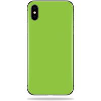 MightySkins Skin Compatible with Apple iPhone Xs Max - Solid Lime Green | Protective, Durable, and Unique Vinyl Decal wrap Cover | Easy to Apply, Remove, and Change Styles | Made in The USA