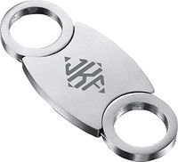 Personalized Visol Xenon Brushed Steel Finish Guillotine Cigar Cutter with Free Laser Engraving (Diamond Monogram)