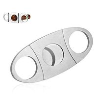 Gunmetal Cigar Cutter Stainless Steel Pocket Cigar Tool Double Guillotine Cutter Blades Nipping Off The End of Cigar Suitable for Most Size of Cigars