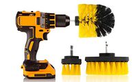 Drill Brush Attachment Set - Power Scrubber Brush Cleaning Kit - All Purpose Drill Brush for Bathroom Surfaces, Grout, Floor, Tub, Shower, Tile, Corners, Kitchen, Automotive, Grill - Fits Most Drills
