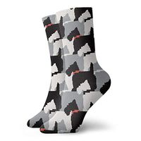 BINGZHAO Black Scottie Dogs Casual Crew Socks,Thin Socks Short Ankle for Outdoor,Running,Athletic,Travel