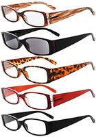Eyekepper 5 Pairs Reading Glasses for Women Reading Inlcude Reader Sunglasses +2.75 Reading Eyeglasses