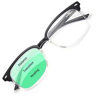 Gaoye Progressive Multifocal Reading Glasses Blue Light Blocking for Women Men,No Line Multifocus Readers with Spring Hinge (Black-Clear, 300)