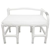 MJM International 165-36-900 Bariatric Bath Transfer Bench, Low Back, No Mesh, 900 lb Weight Cap