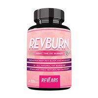 RevBurn PM Night Time Weight Loss for Her with Chamomile & Appetite Suppressant - Night Time Burner ; Promotes Deep Rem Sleep and Recovery - Stimulant Free Metabolism Booster to Burn Fat 30 Cap