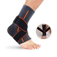 ARTHORN 1Pc Ankle Compression Sleeve with Adjustable Strap, Ankle Support Brace for Sprained Ankle, Running S