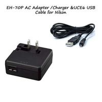 EH-70P AC Adapter/Charger + UC-E6 USB Cable For Nikon Coolpix S3600, S5200, S9500 Digital Cameras... by Excelshots