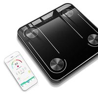 Bluetooth Body Fat Scale, Bathroom Scale Scientific Smart Backlit LED Display Floor Body Weight Balance Scales BMI USB Charging