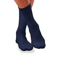 Jobst 110847 SensiFoot 8-15 mmHg Unisex Crew Length Diabetic Mild Support Socks - Size & Color- Navy, Medium