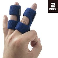 GenetGo 2pcs Finger Splints Brace for Trigger Finger Mallet Finger Broken Finger Rheumatoid Arthritis Pain Relief