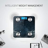 LYAOE Bluetooth Body Fat Scale Night Sky Stars Clouds Elements Smart Wireless Scale with LCD Display Measuring Body Weight Bmi and Health Digital Scale