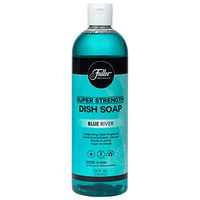 Fuller Brush Super Strength Dish Soap – Economical – Use Much Less – for Dishes, Glasses, Silverware, Utensils, Pots, Pans, Countertops, Tables – Invigorating Fragrance (Blue River)