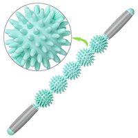 Coolife Fascia Blasting Muscle Roller - Cellulite Massager - Fascia Roller for Cellulite and Sore Muscles - Neck, Leg, Back, Body Roller Deep Tissue Massage Stick Tools - 5 Balls Size Version