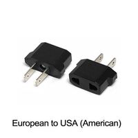 TOOGOO European To American Outlet Plug Adapter 6 Pack