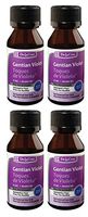 De La Cruz 1% Gentian Violet First Aid Antiseptic Liquid, Made in USA 1 FL OZ (4 Bottles)