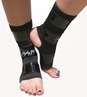 Mighty Grip Black Pole Dancing Ankle Protectors with Tack Strips for Gripping The Pole (X-Large)