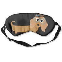 Sleep Mask Long Haired Dachshund Eye Cover Blackout Eye Masks,Soothing Puffy Eyes,Dark Circles,Stress,Breathable Blindfold For Women Men