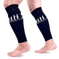 Evolution Mountain Bike Calf Compression Sleeves for Men and Women Best Footless Compression Socks for Running Walking & Athletic 1 Pair