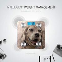 Bluetooth Scales Digital Weight Dog Pet Art Abstract Vintage Animal Puppy Scale Weight Body Fat Composition Monitor Analyzer with Smartphone App for Body Management-396lbs
