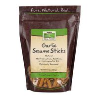 Sesame Sticks, Garlic 9 oz by Now Foods (Pack of 4)