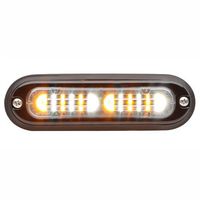 Whelen TLI2F - 12 VDC Split Amber/White Surface Mount Lighthead