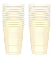 Amscan Plastic Cups | Vanilla Crème | 16 oz.| Party Supply | 200 ct.