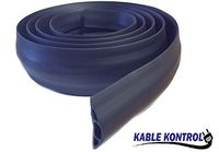 Rubber Duct Cable Protector, 10Ft Long, Black