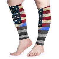 Calf Compression Sleeves 1 Pair American Flag The Blue Thin Line Sport Elasticity Calf Compression Socks for Men & Women