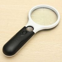 3X 45X 3 LED Light Handheld Magnifier Reading Magnifying Glass Loupe