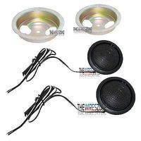 The Wires Zone TX110 1-3/4" 360 Watt Dome Tweeter Speaker Car Stereo Kit (Pair)