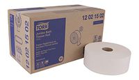 Tork Advanced 12021502 Jumbo Bath Tissue Roll, 2-Ply, 10" Diameter, 3.55" Width x 1,600' Length, White (Case of 6 Rolls, 1,600' per Roll, 9,600 Feet)