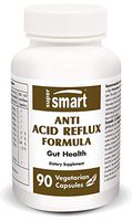 Supersmart - Anti-Acid Reflux - Relieve Heartburn & Acid Reflux Naturally | 100% Natural Non-GMO - 90 Vegetarian Capsules