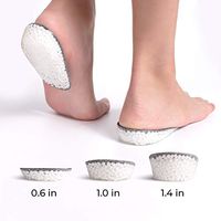 Heel Cushions Gel Heel Pads Heel Inserts Heel Cups with Massaging Gel Advanced All-Day Popcorn Shock Absorption and Cushioning to Relieve Plantar Fasciitis Heel Discomfort and Shock Absorbing Support