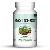 Maxi Health Natural Vitamin D3 -"2000 IU" - Nutrition Supplement - 90 Tablets - Kosher