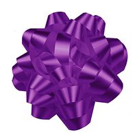 Premium Confetti Gift Wrap Bows, 4" (10 Pack, Purple)