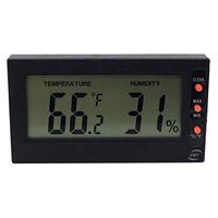 EWT Digital Thermometer and Hygrometer Temperature Humidity Monitor (L) Cigar Humidor,Kitchen, Garden, Greenhouse, Basement, Baby Room, Wine Cellar, Guitar Room and Office.